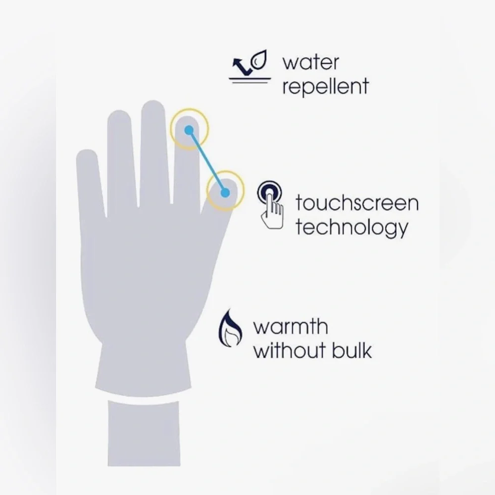 ❄️New! Isotoner Touchscreen Sleekheat Winter Gloves